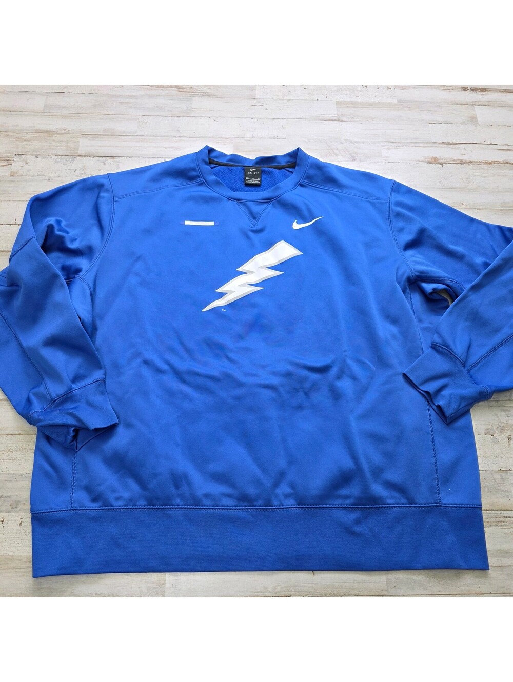 Nike Tampa Bay Lightning Sweatshirt Men's 3XL Blue Dri-FIT Crewneck NHL Hockey